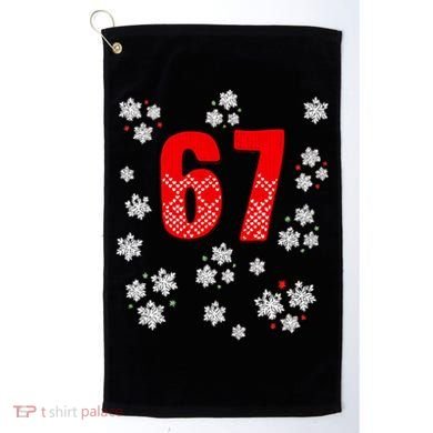 67 Christmas Snowflake Ugly Sweater 6-7 Meme Golf Towel