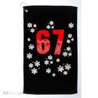 67 Christmas Snowflake Ugly Sweater 6-7 Meme Golf Towel thumb 0