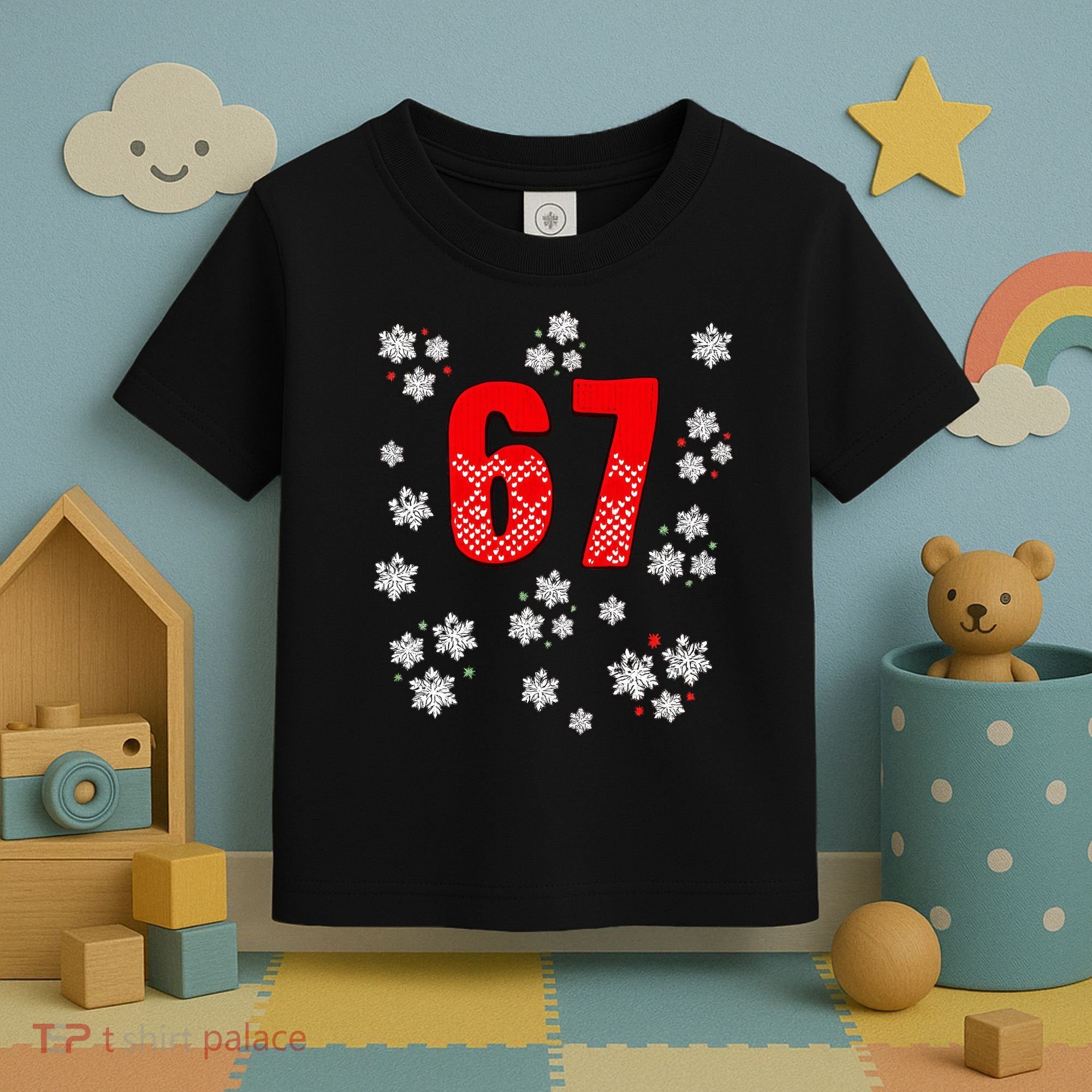 67 Christmas Snowflake Ugly Sweater 6-7 Meme Toddler T-Shirt