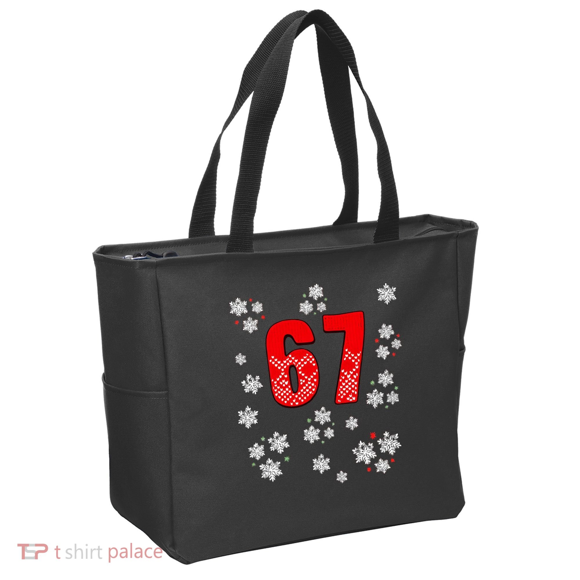 67 Christmas Snowflake Ugly Sweater 6-7 Meme Tote Bag