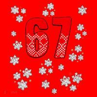 67 Christmas Snowflake Ugly Sweater 6-7 Meme Santa Hat thumb 1