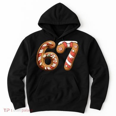 67 Christmas Six Seven Funny Meme Gingerbread Cookies Hoodie