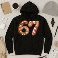 67 Christmas Six Seven Funny Meme Gingerbread Cookies Hoodie thumb 3