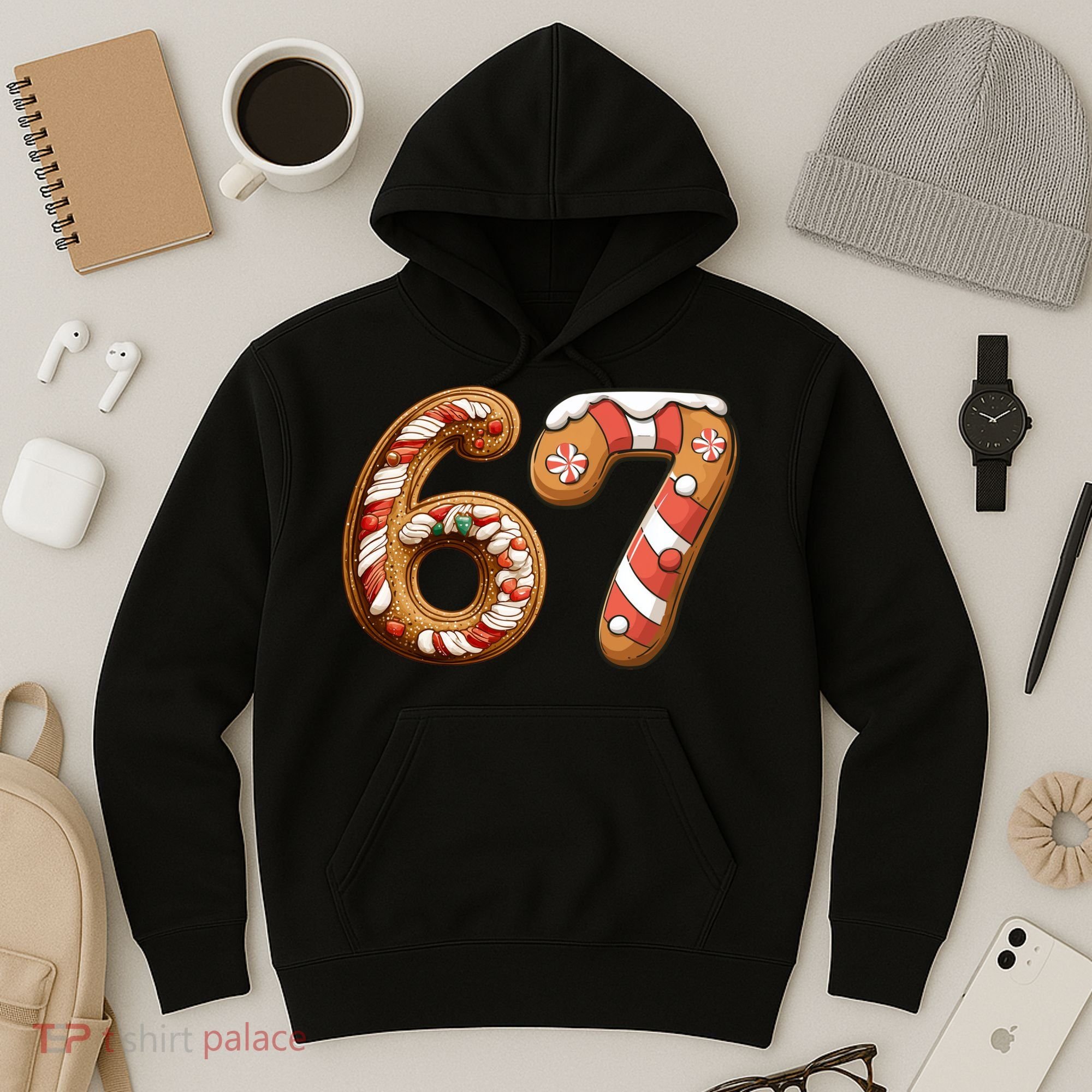 67 Christmas Six Seven Funny Meme Gingerbread Cookies Hoodie