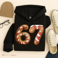 67 Christmas Six Seven Funny Meme Gingerbread Cookies Hoodie thumb 4