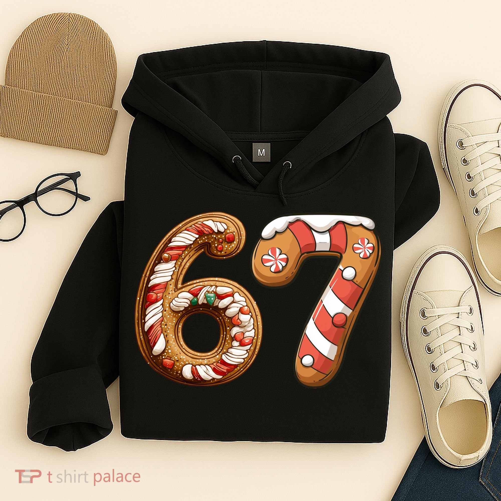 67 Christmas Six Seven Funny Meme Gingerbread Cookies Hoodie