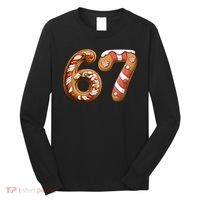 67 Christmas Six Seven Funny Meme Gingerbread Cookies Long Sleeve Shirt thumb 0