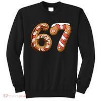 67 Christmas Six Seven Funny Meme Gingerbread Cookies Sweatshirt thumb 0