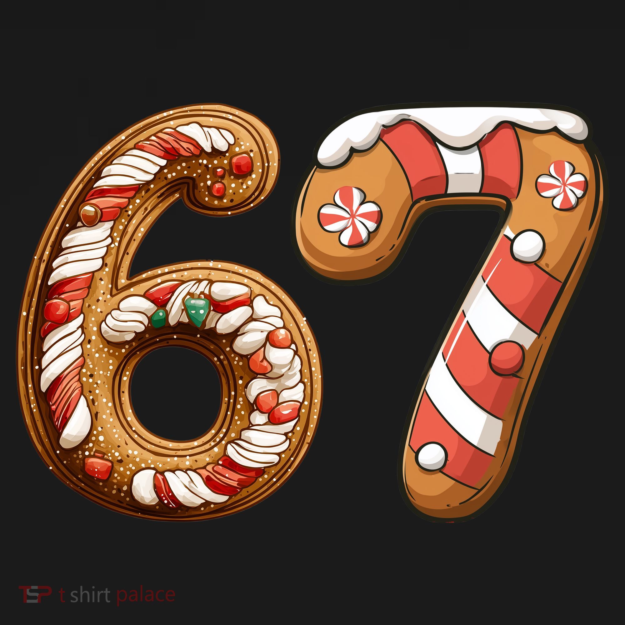 67 Christmas Six Seven Funny Meme Gingerbread Cookies Sweatshirt