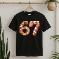 67 Christmas Six Seven Funny Meme Gingerbread Cookies T-Shirt thumb 2