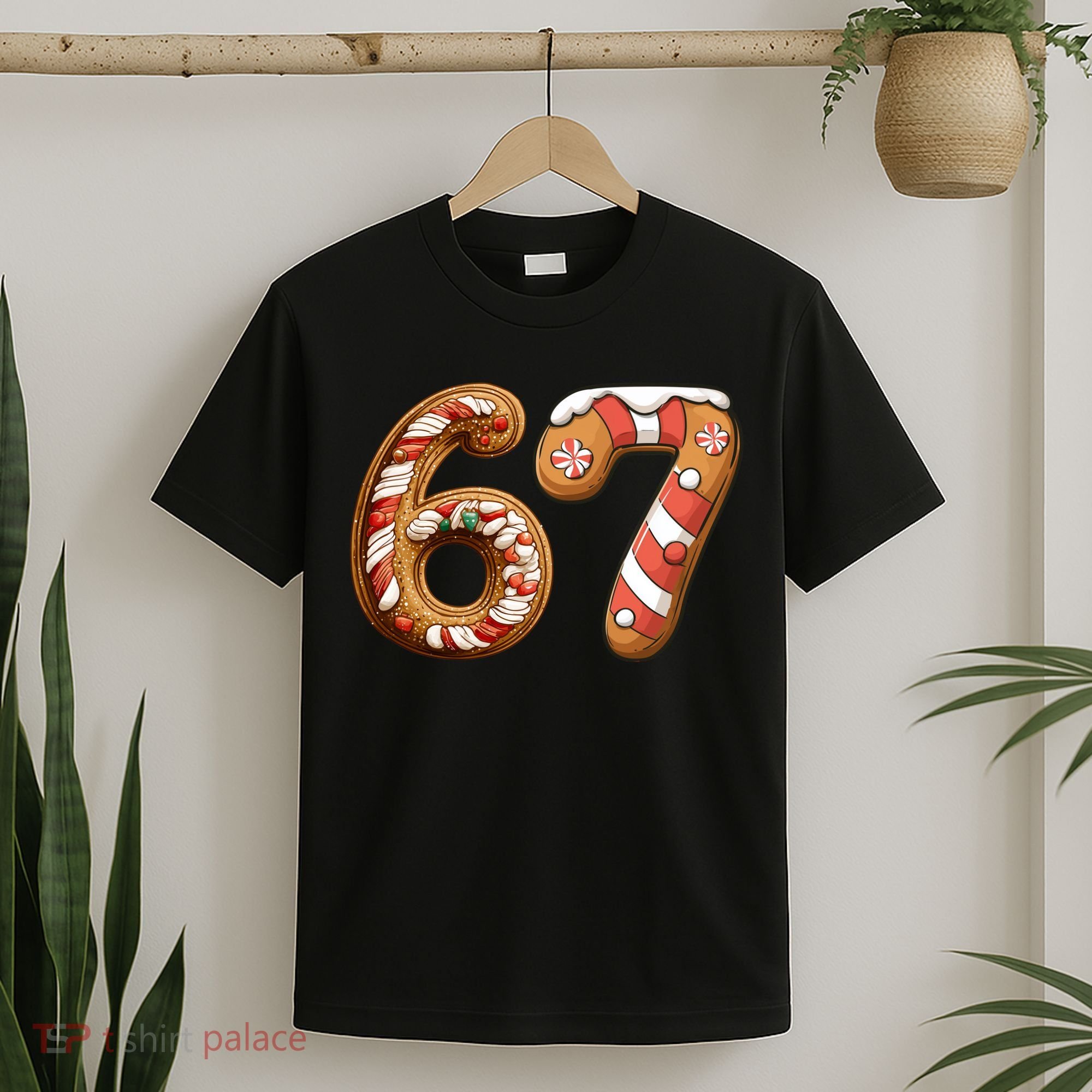 67 Christmas Six Seven Funny Meme Gingerbread Cookies T-Shirt