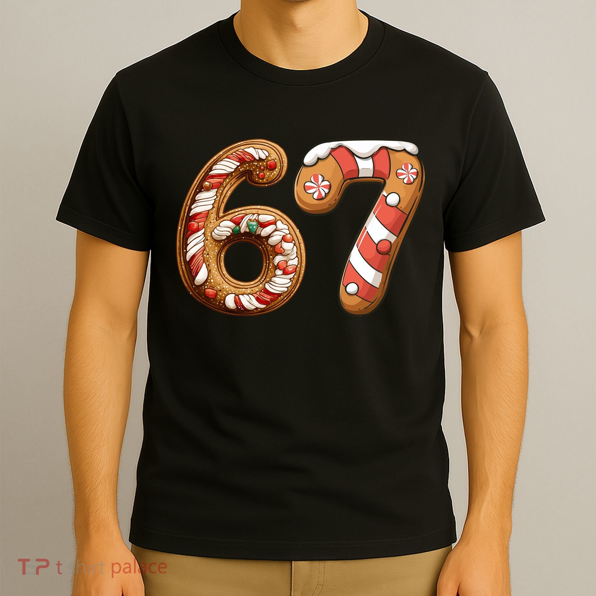 67 Christmas Six Seven Funny Meme Gingerbread Cookies T-Shirt