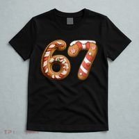 67 Christmas Six Seven Funny Meme Gingerbread Cookies T-Shirt thumb 5