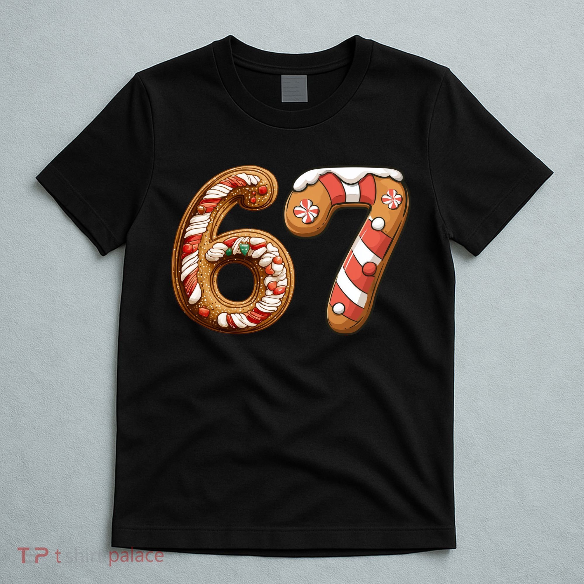 67 Christmas Six Seven Funny Meme Gingerbread Cookies T-Shirt