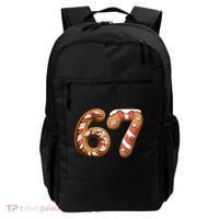 67 Christmas Six Seven Funny Meme Gingerbread Cookies Backpack thumb 0