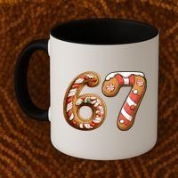 67 Christmas Six Seven Funny Meme Gingerbread Cookies Coffee Mug thumb 2