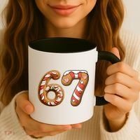 67 Christmas Six Seven Funny Meme Gingerbread Cookies Coffee Mug thumb 3