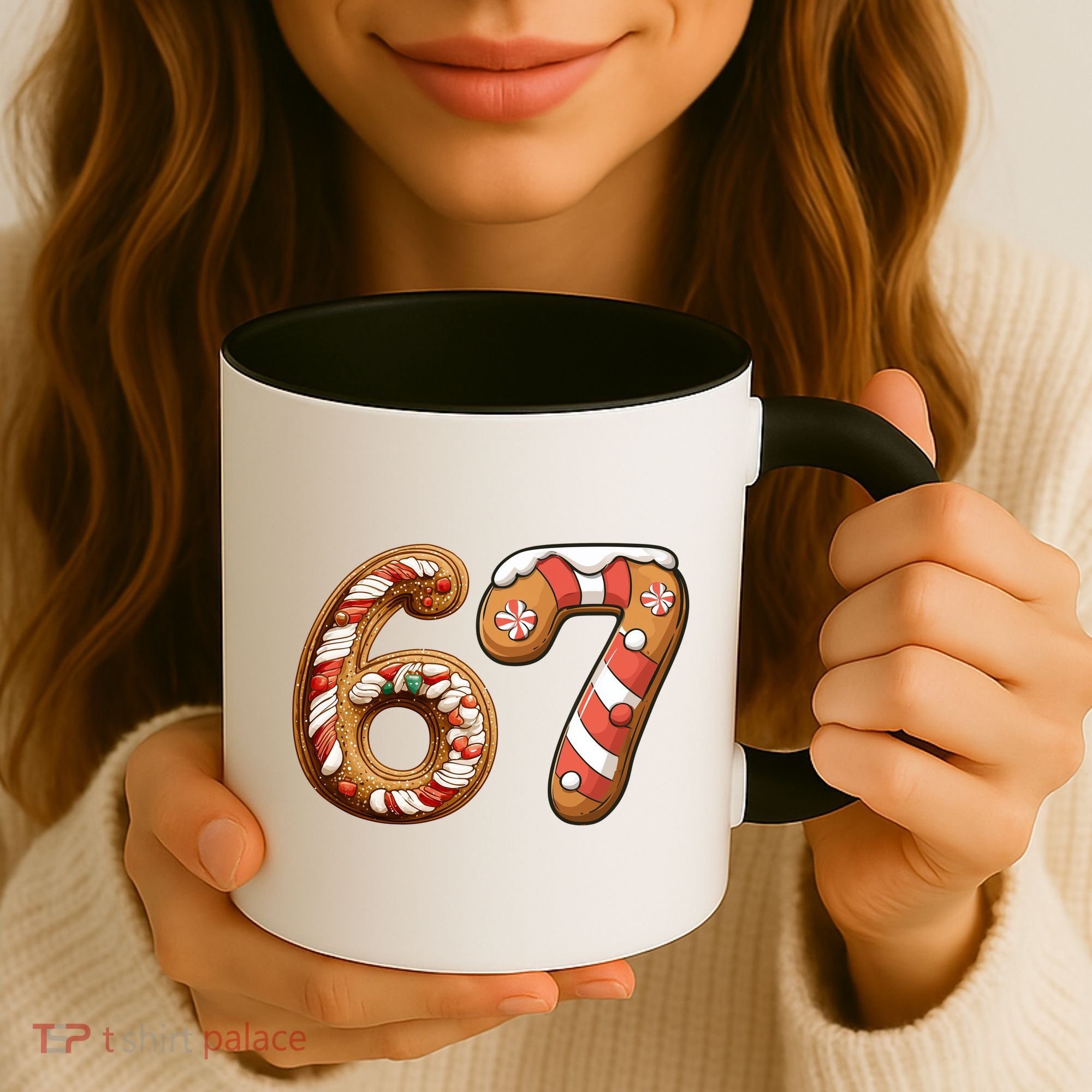 67 Christmas Six Seven Funny Meme Gingerbread Cookies Coffee Mug