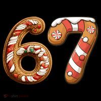 67 Christmas Six Seven Funny Meme Gingerbread Cookies Coffee Mug thumb 5