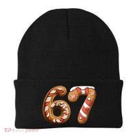 67 Christmas Six Seven Funny Meme Gingerbread Cookies Beanie thumb 0