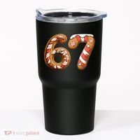 67 Christmas Six Seven Funny Meme Gingerbread Cookies Tumbler thumb 0
