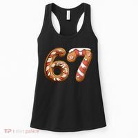 67 Christmas Six Seven Funny Meme Gingerbread Cookies Women's Tank Top thumb 0