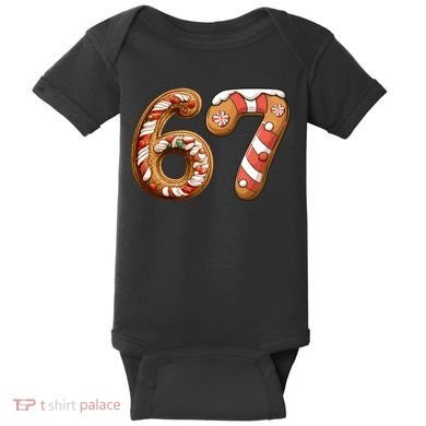 67 Christmas Six Seven Funny Meme Gingerbread Cookies Baby Bodysuit