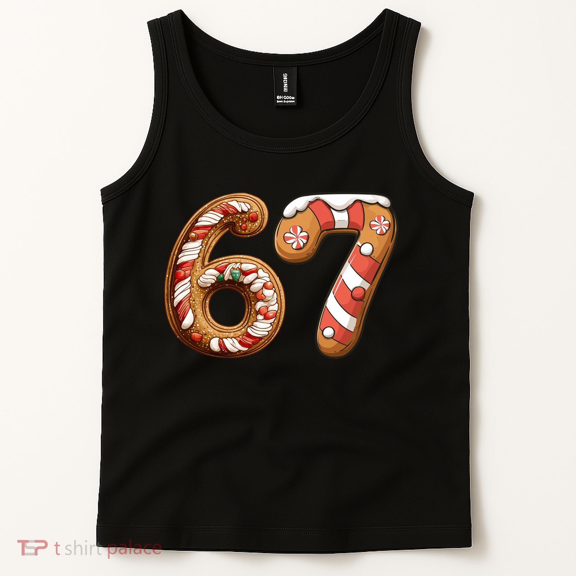 67 Christmas Six Seven Funny Meme Gingerbread Cookies Tank Top
