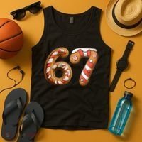 67 Christmas Six Seven Funny Meme Gingerbread Cookies Tank Top thumb 4