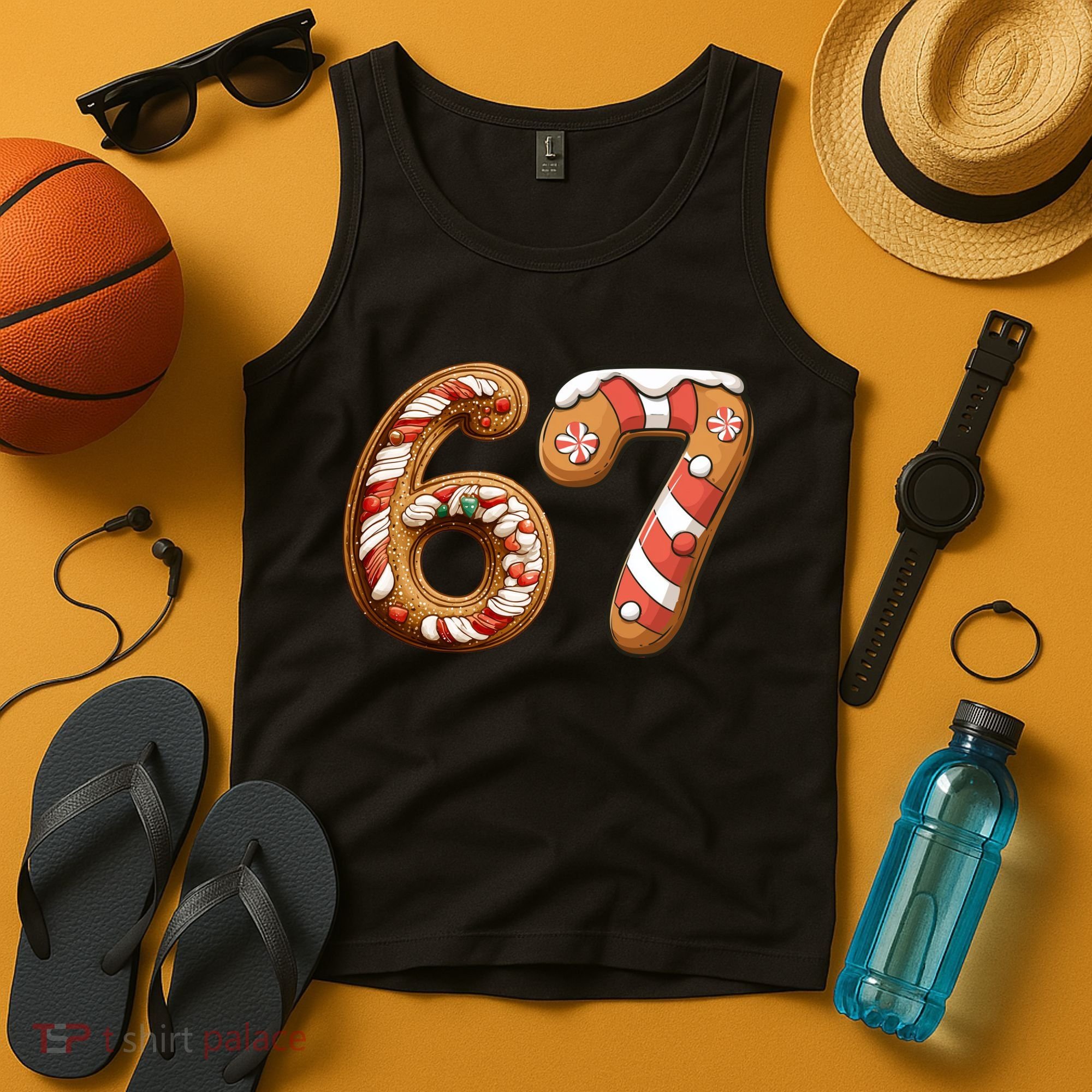 67 Christmas Six Seven Funny Meme Gingerbread Cookies Tank Top