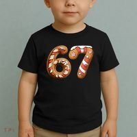 67 Christmas Six Seven Funny Meme Gingerbread Cookies Toddler T-Shirt thumb 2