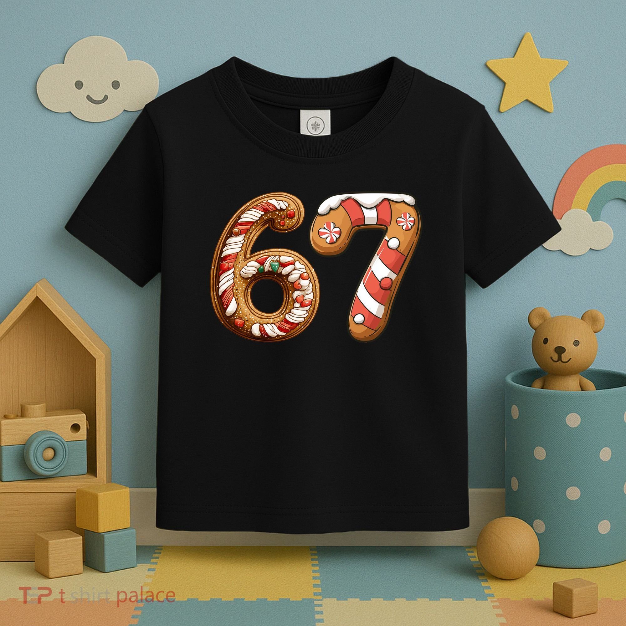 67 Christmas Six Seven Funny Meme Gingerbread Cookies Toddler T-Shirt