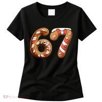 67 Christmas Six Seven Funny Meme Gingerbread Cookies Women's T-Shirt thumb 0