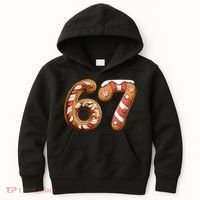 67 Christmas Six Seven Funny Meme Gingerbread Cookies Kids Hoodie thumb 0