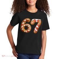 67 Christmas Six Seven Funny Meme Gingerbread Cookies Kids T-Shirt thumb 2