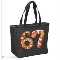 67 Christmas Six Seven Funny Meme Gingerbread Cookies Tote Bag thumb 2