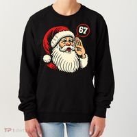 67 Christmas Six Seven Meme Brainrot Santa Claus Women's Sweatshirt thumb 0