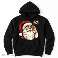 67 Christmas Six Seven Meme Brainrot Santa Claus Hoodie thumb 0