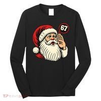67 Christmas Six Seven Meme Brainrot Santa Claus Long Sleeve Shirt thumb 0
