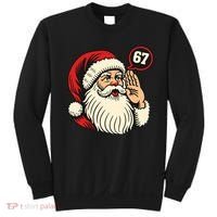 67 Christmas Six Seven Meme Brainrot Santa Claus Sweatshirt thumb 0