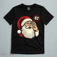 67 Christmas Six Seven Meme Brainrot Santa Claus T-Shirt thumb 5