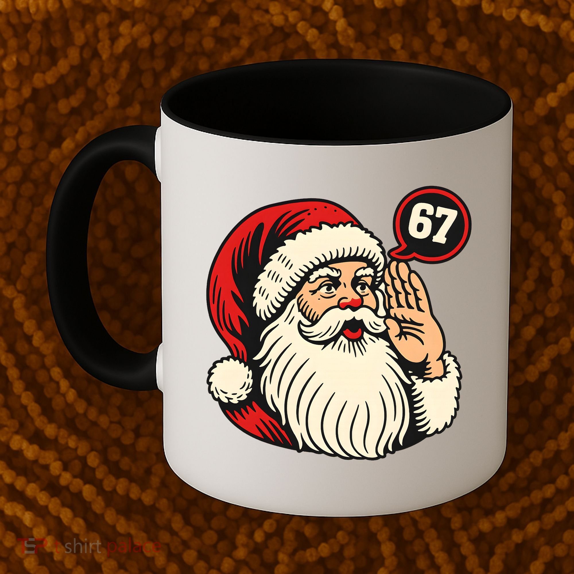 67 Christmas Six Seven Meme Brainrot Santa Claus Coffee Mug