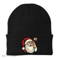67 Christmas Six Seven Meme Brainrot Santa Claus Beanie thumb 0