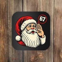 67 Christmas Six Seven Meme Brainrot Santa Claus Coaster thumb 0