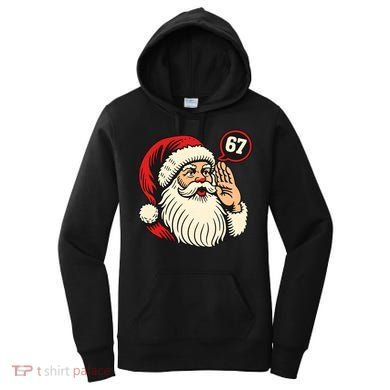 67 Christmas Six Seven Meme Brainrot Santa Claus Women's Hoodie