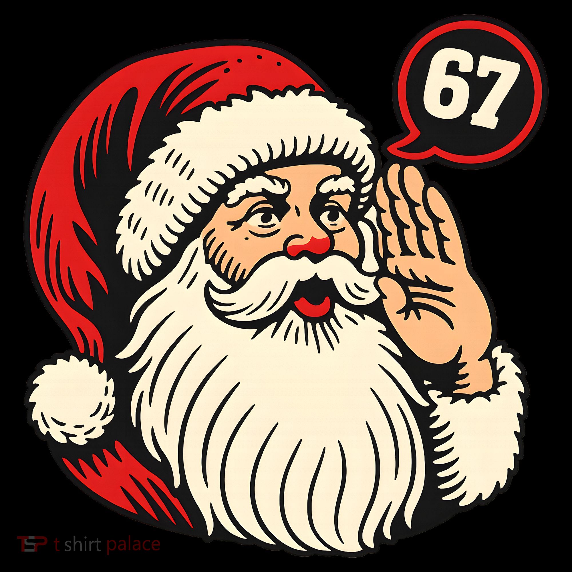 67 Christmas Six Seven Meme Brainrot Santa Claus Women's Hoodie