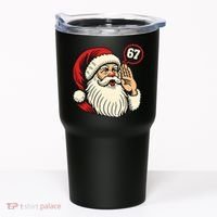 67 Christmas Six Seven Meme Brainrot Santa Claus Tumbler thumb 0