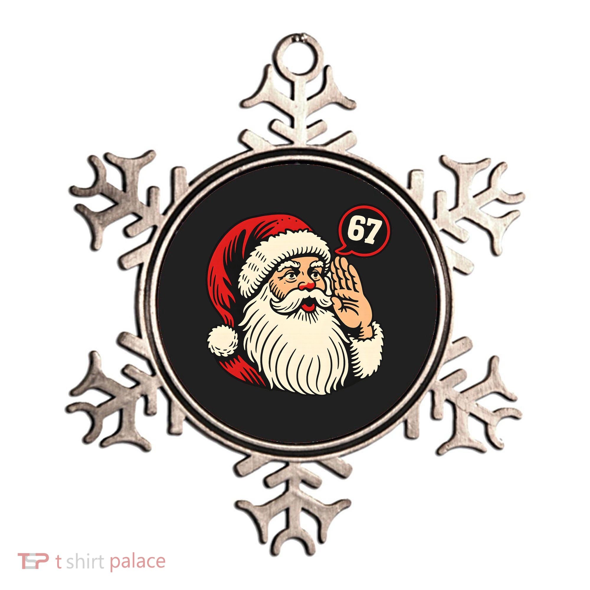 67 Christmas Six Seven Meme Brainrot Santa Claus Ornament