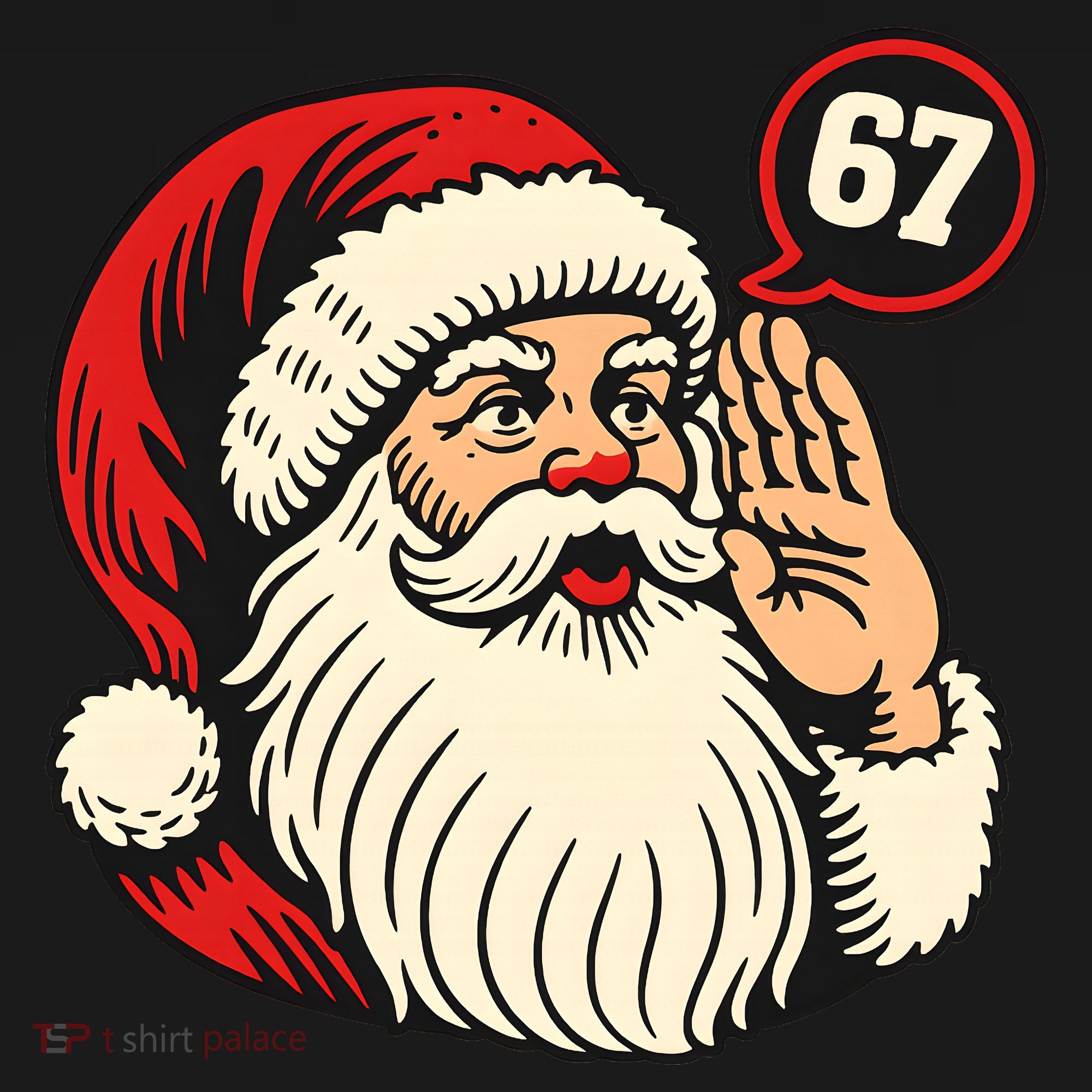 67 Christmas Six Seven Meme Brainrot Santa Claus Women's Tank Top