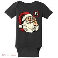 67 Christmas Six Seven Meme Brainrot Santa Claus Baby Bodysuit thumb 0